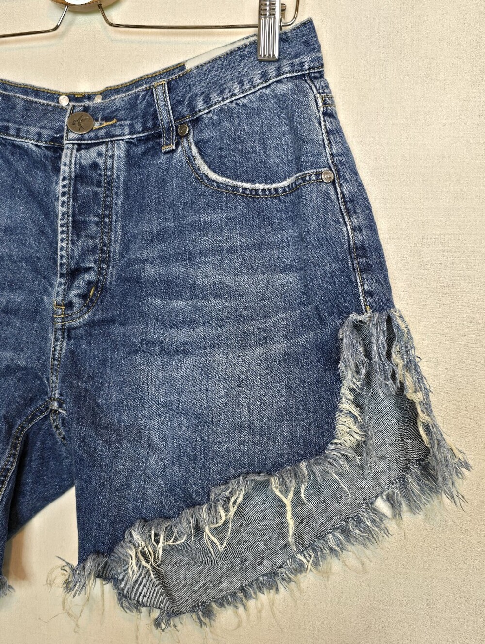 One Teaspoon Pacifica Studded Frankies Long Length Denim Jean Shorts 29 - Picture 8 of 16